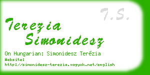 terezia simonidesz business card