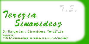 terezia simonidesz business card